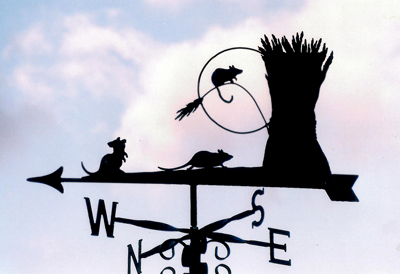 Mice and Wheat weathervane